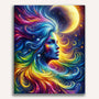 Paint by Numbers - Rainbow hair, moonlight