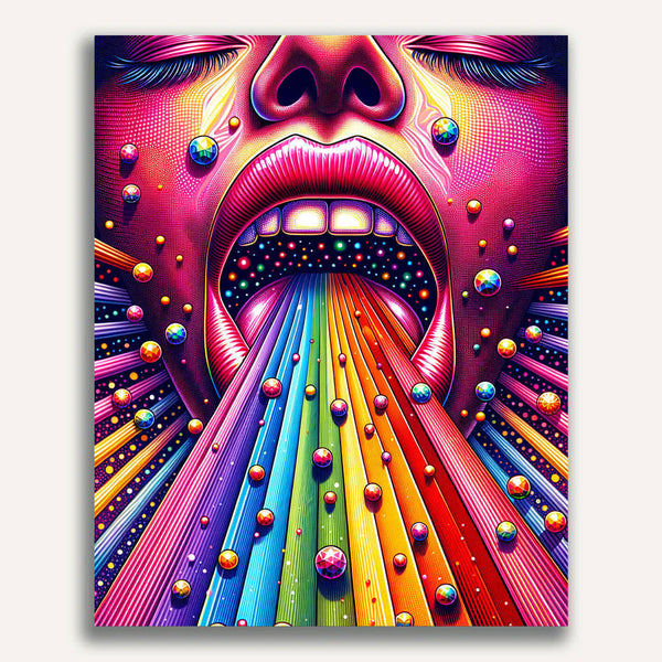 Paint by Numbers - Rainbow mouth