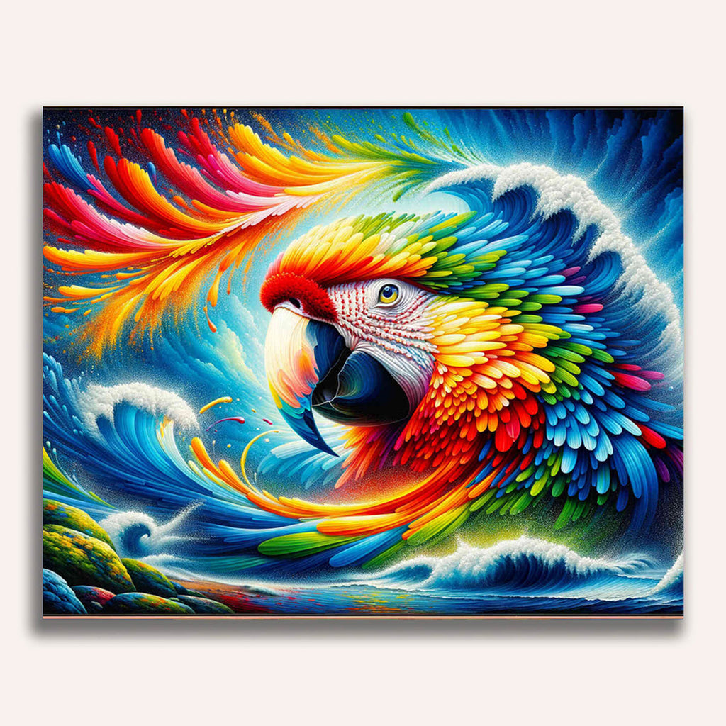 Paint by Numbers - Rainbow Parrot