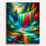 Paint by Numbers - Rainbow Waterfall