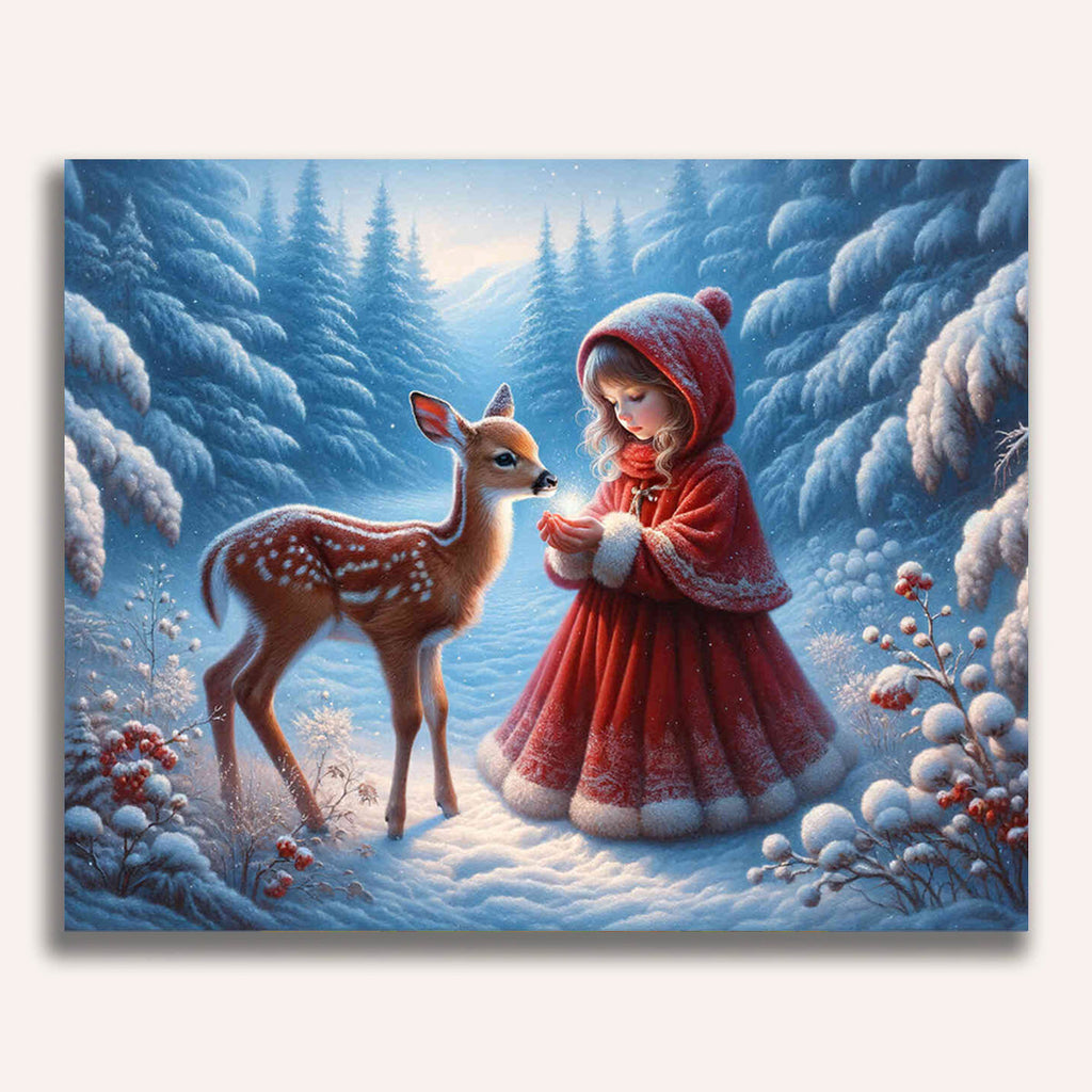 Paint by Numbers - Fawn and girl