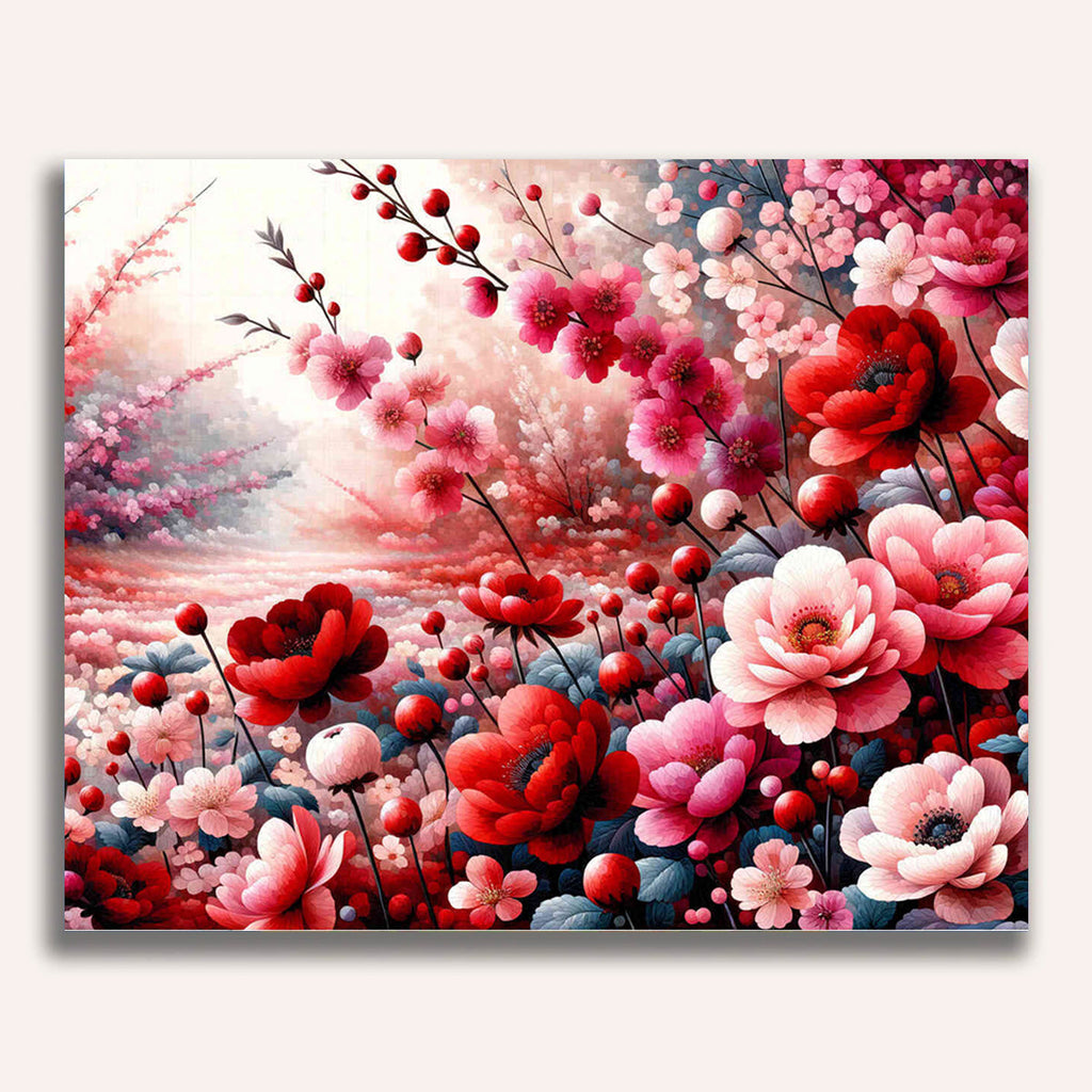 Paint by Numbers - Red flower dream