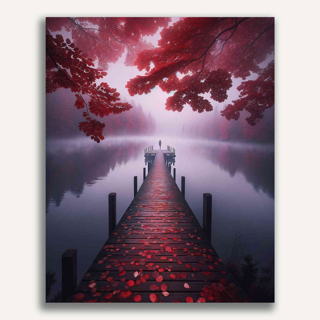 Paint by Numbers - Red Leaf Bridge