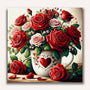 Paint by Numbers - Red rose cup
