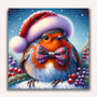 Paint by Numbers - Robin with Christmas hat