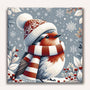 Paint by Numbers - Robin with scarf and cap