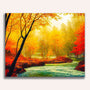 Paint by Numbers - Red trees, sunset