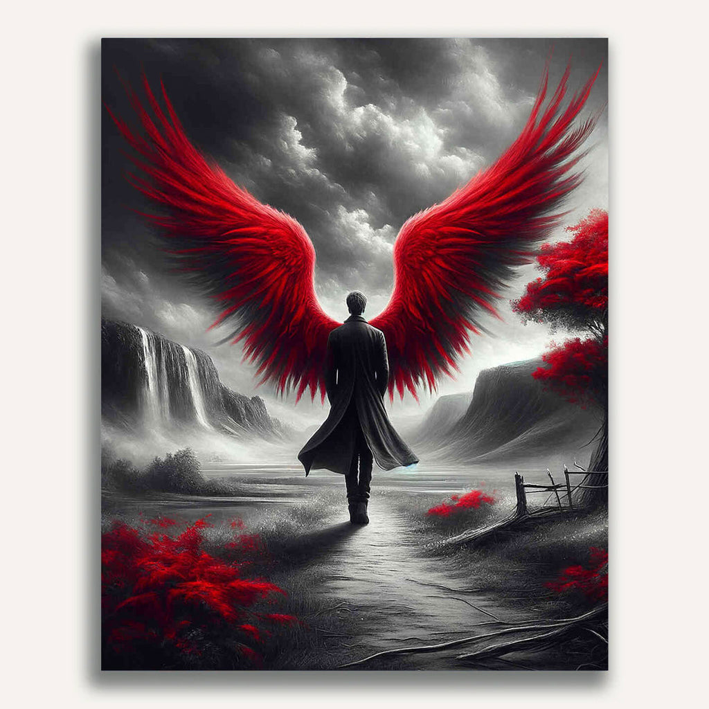 Paint by Numbers - Red wing angel
