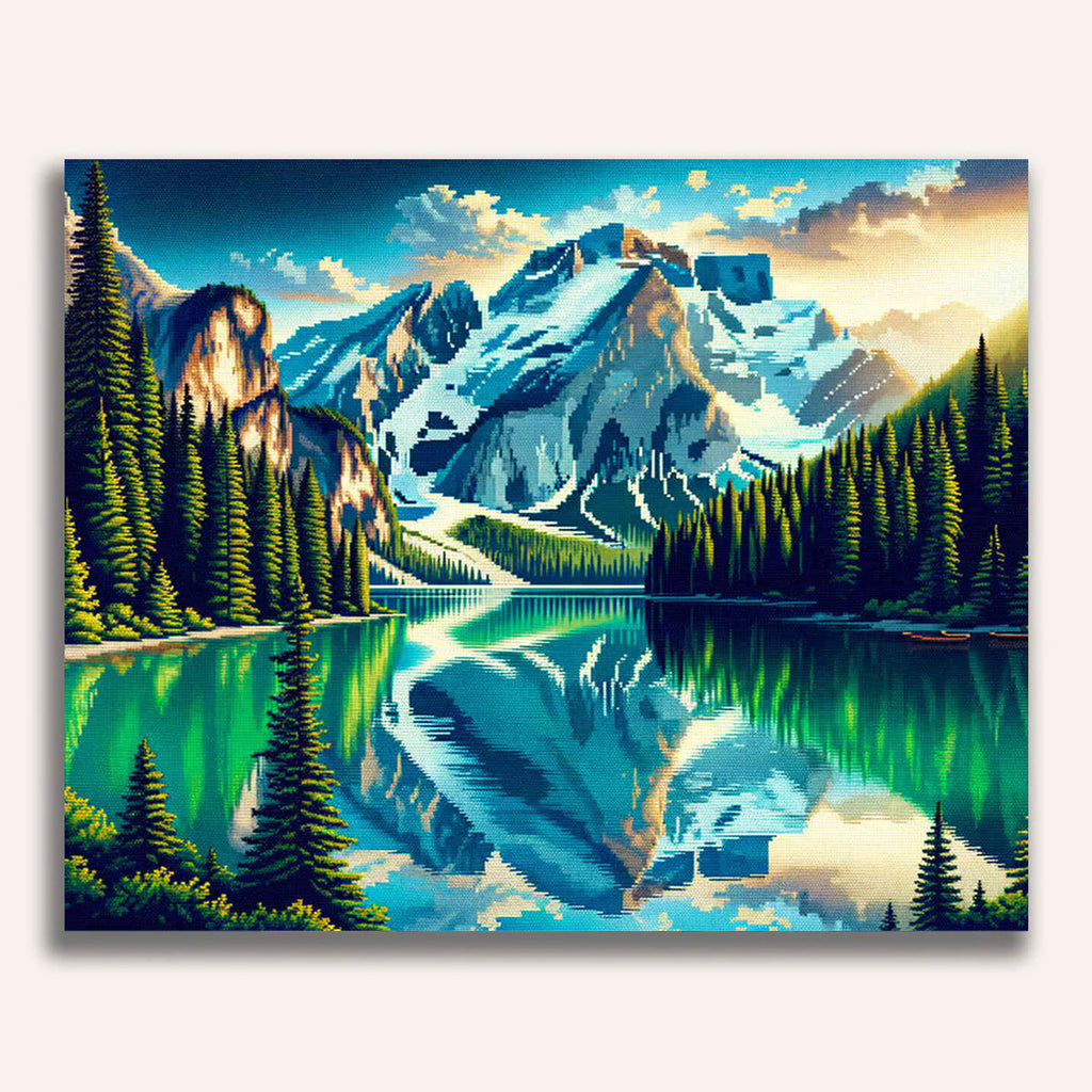 Paint by Numbers - Reflecting Mountain Lake