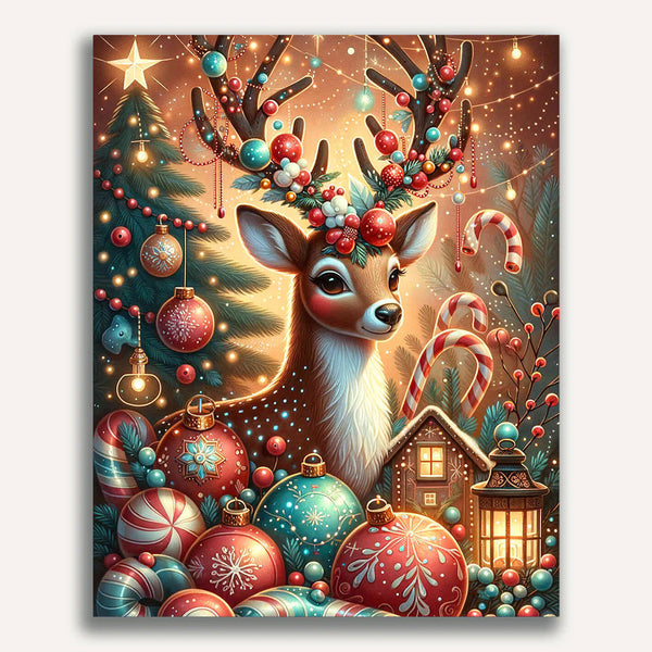 Paint by Numbers - Reindeer Christmas Ornaments