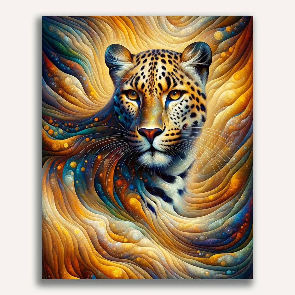 Paint by Numbers - Relaxed Leopard Portrait