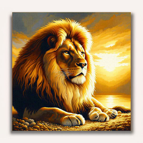 Paint by Numbers - Relaxed lion