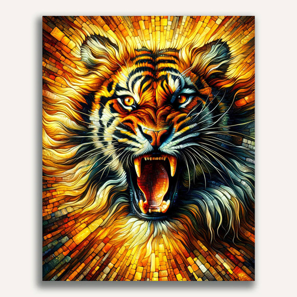 Paint by Numbers - Roaring Tiger
