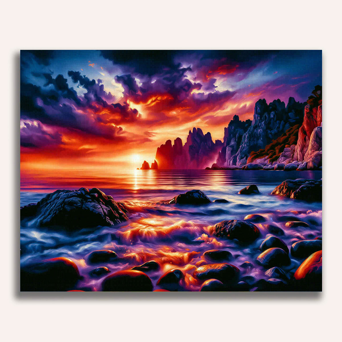 Paint by Numbers - Rocky Crust Evening Red
