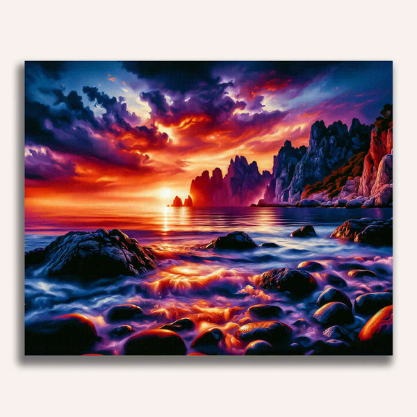 Paint by Numbers - Rocky Crust Evening Red