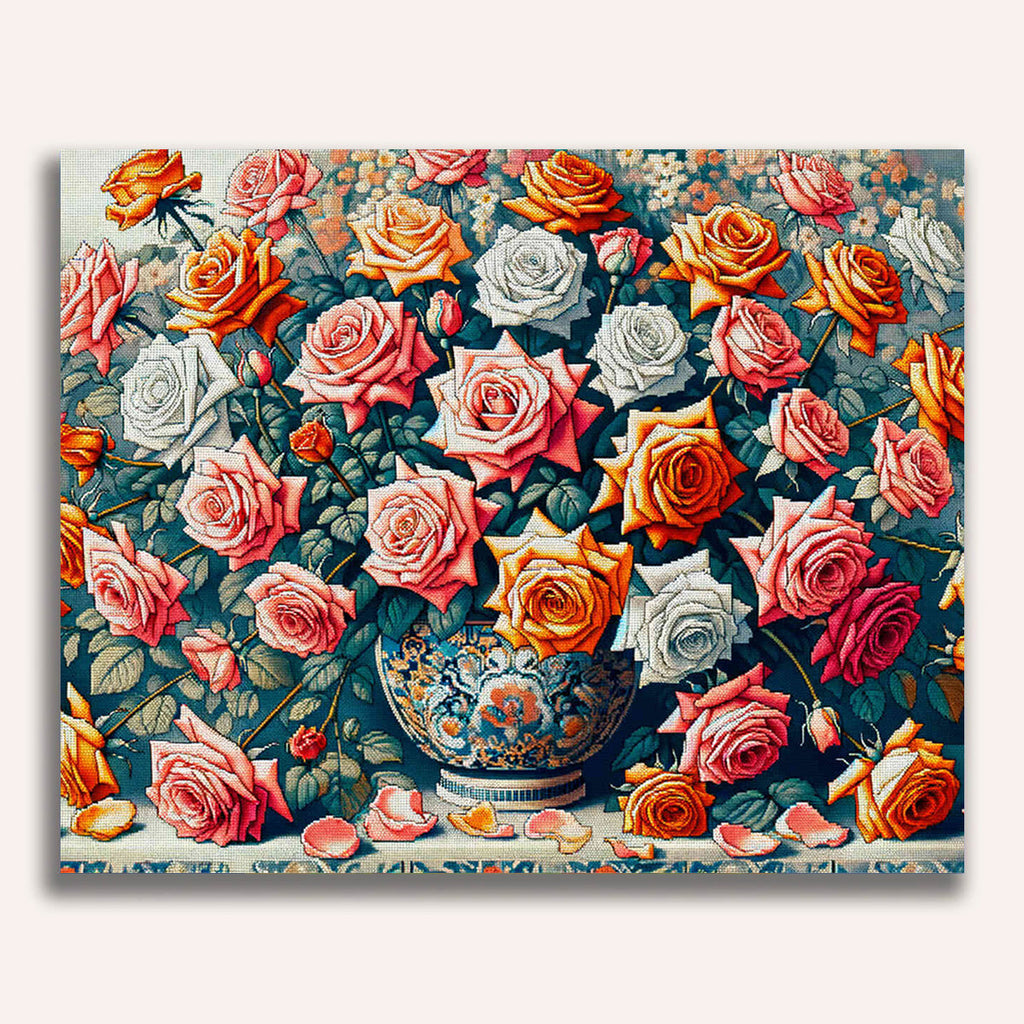 Paint by Numbers - Rose bouquet