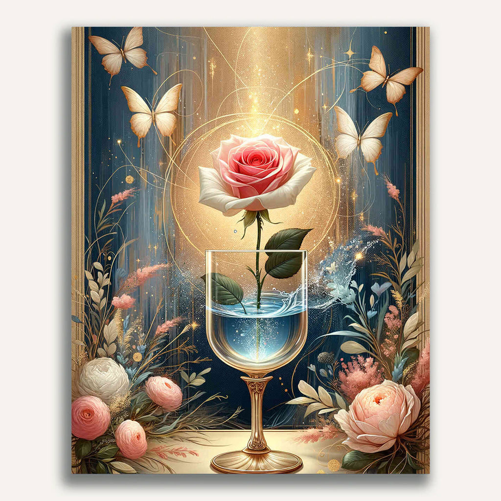 Paint by Numbers - Rose in a Glass
