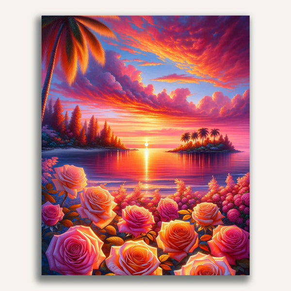 Paint by Numbers - Rose Island, sunset