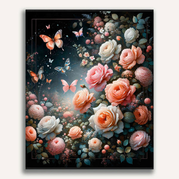Paint by Numbers - Roses and Butterflies