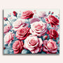 Paint by Numbers - Rose arrangement in red and pink