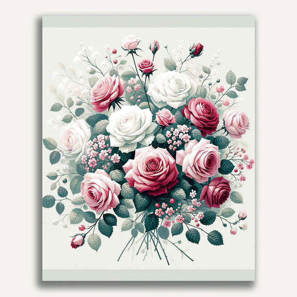 Paint by Numbers - Bouquet of roses, Noble