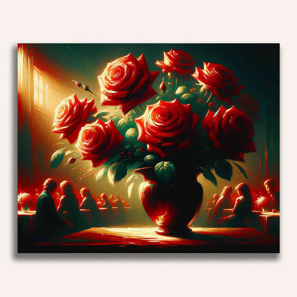 Paint by Numbers - Roses in the vase