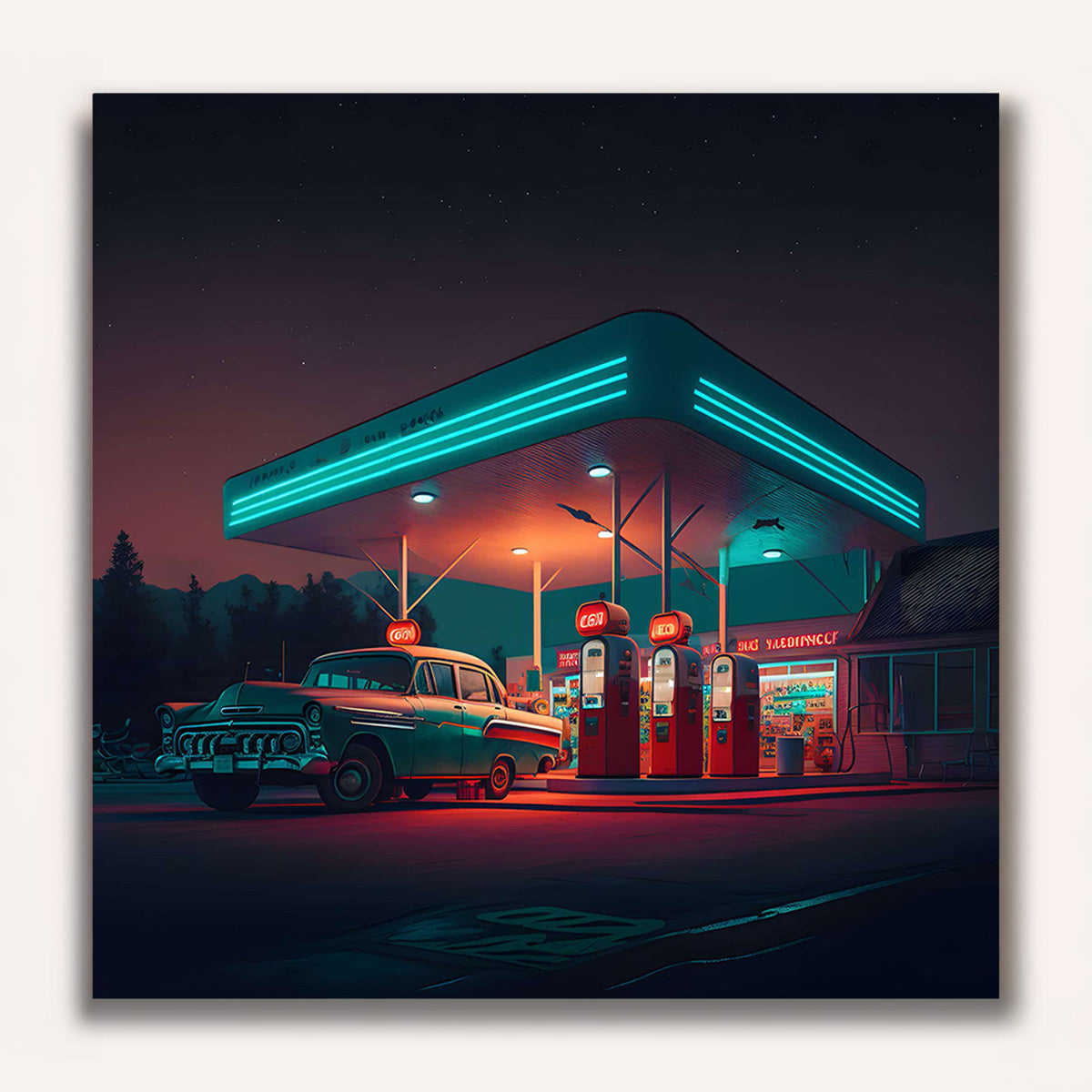 Paint by Numbers - Route 66 gas station