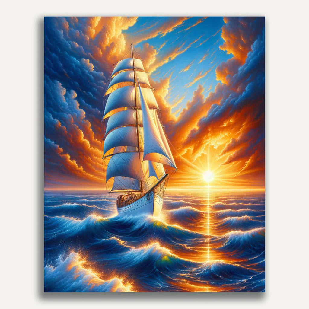 Paint by Numbers - Sailboat in Sunlight