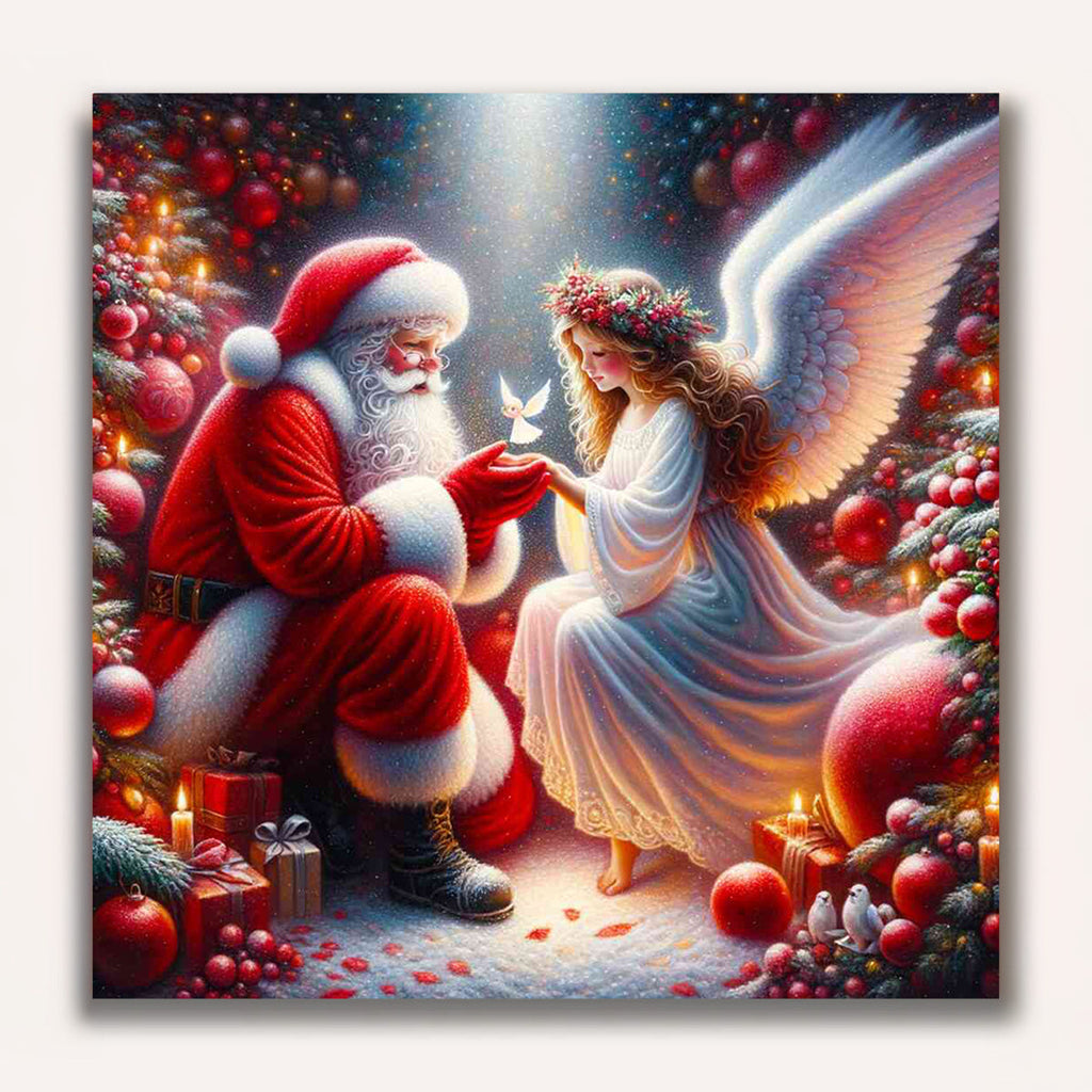 Paint by Numbers - Santa Claus and angel