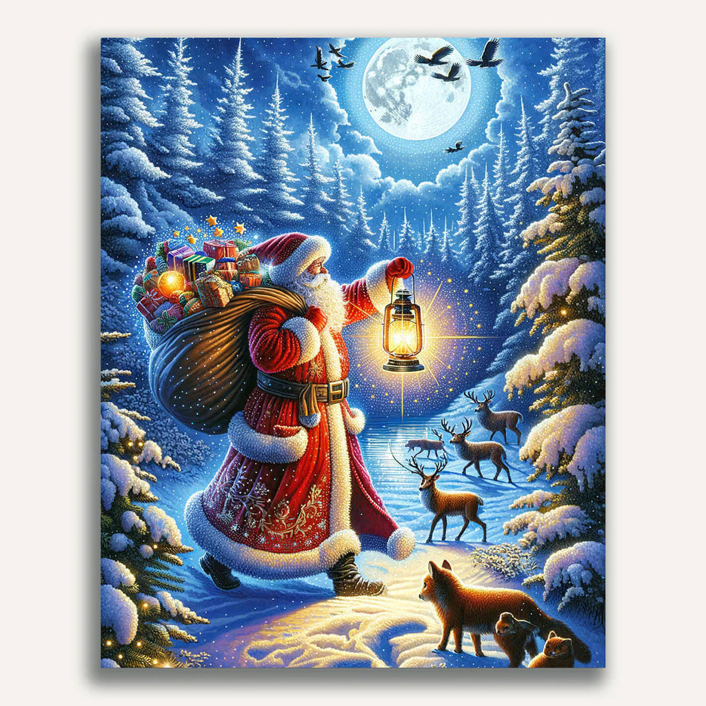 Paint by Numbers - Santa Claus in Lantern Light