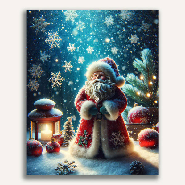 Paint by Numbers - Santa Claus in the Snowfall