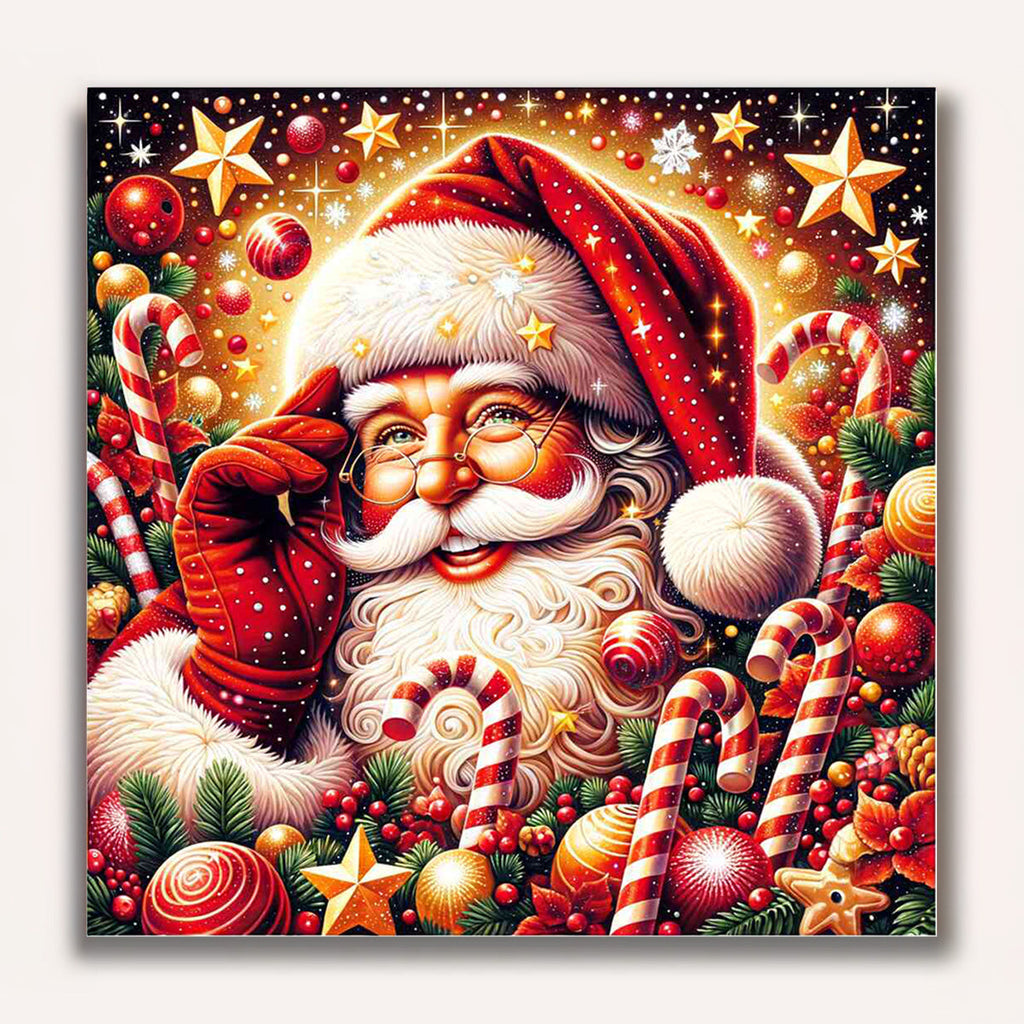 Paint by Numbers - Santa with Striped Scowl