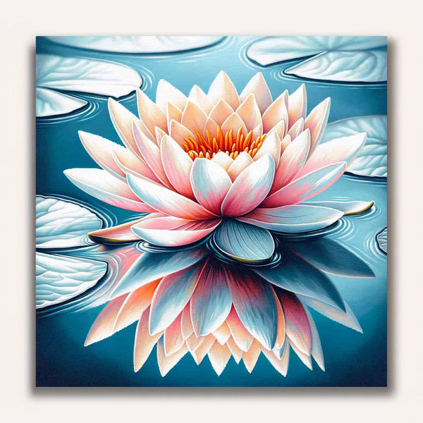 Paint by Numbers - Water lily, mirror image