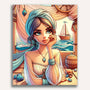 Paint by Numbers - Sensual woman, cartoon