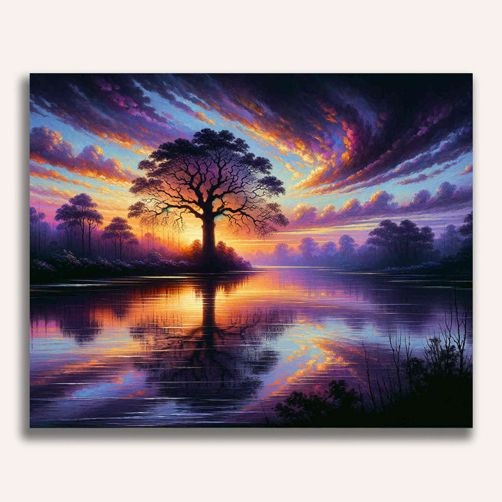 Paint by Numbers - Shadow tree by the river