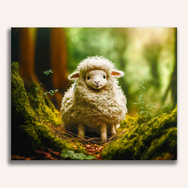 Paint by Numbers - Sheep in the forest