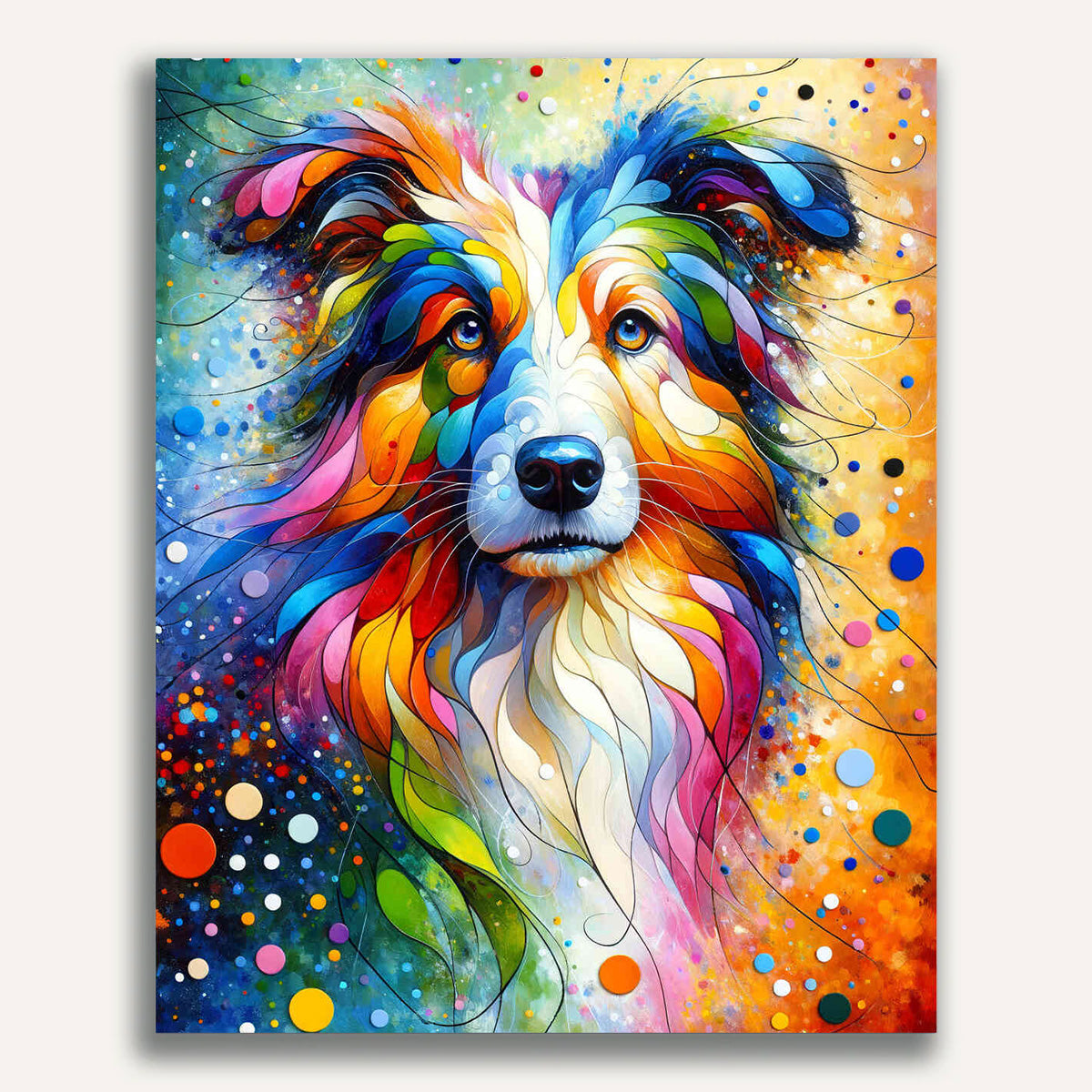 Paint by Numbers - Sheepdog Colorful