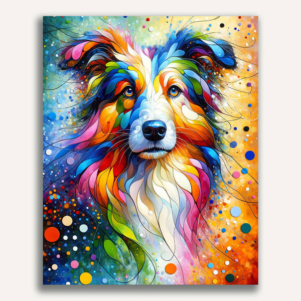Paint by Numbers - Sheepdog Colorful