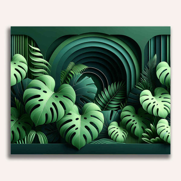 Paint by Numbers - Leaves Monstera Deliciosa
