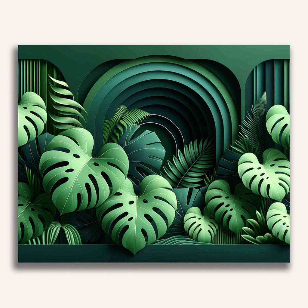 Paint by Numbers - Leaves Monstera Deliciosa