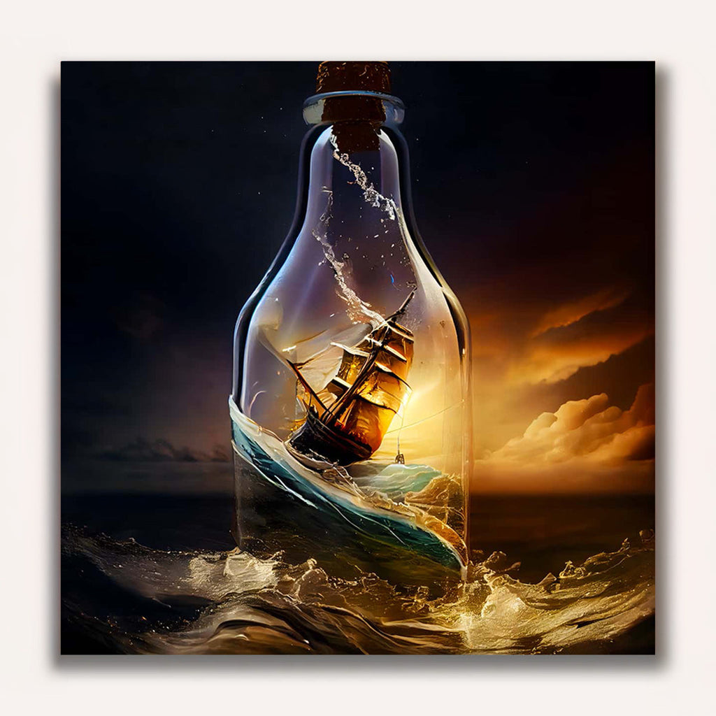 Paint by Numbers - Ship in glass