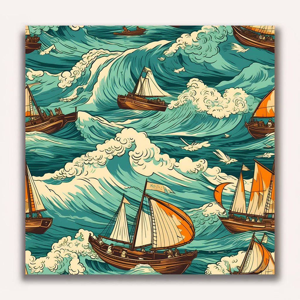 Paint by Numbers - Ships at sea Paperart