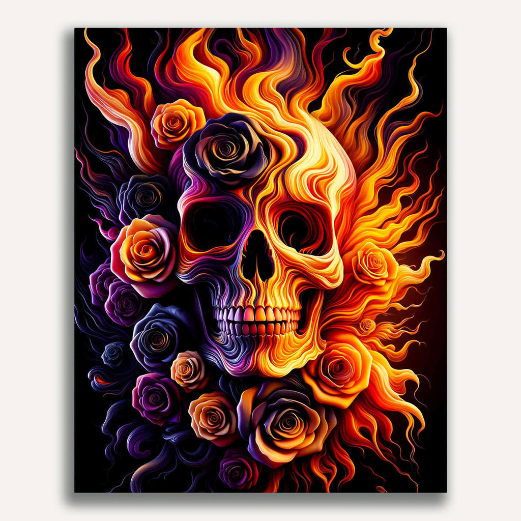 Paint by Numbers - Skull Abstract