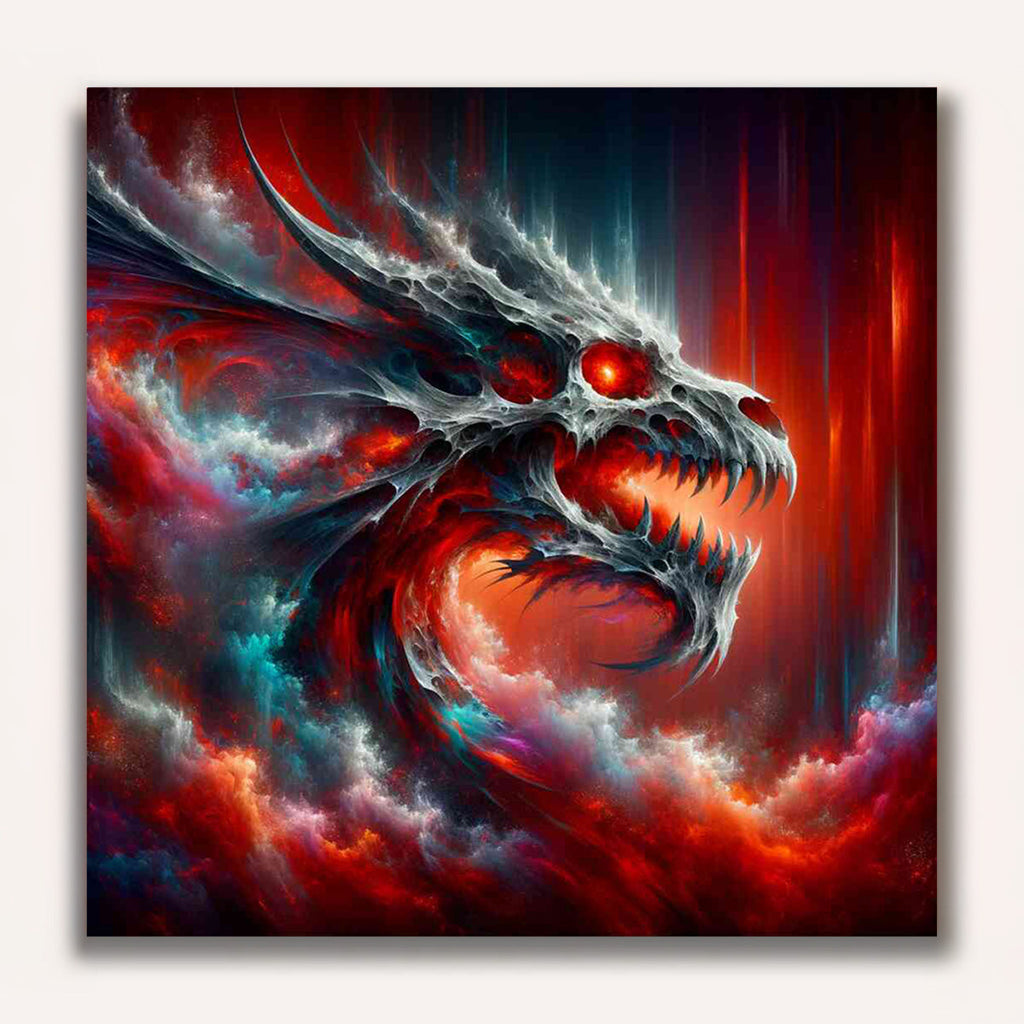 Paint by Numbers - Skull dragon