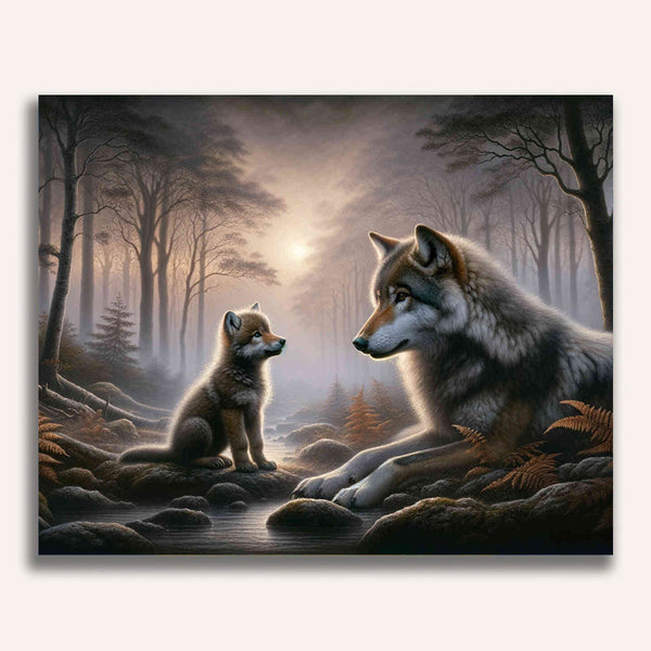 Paint by Numbers - Learn to smell, wolves