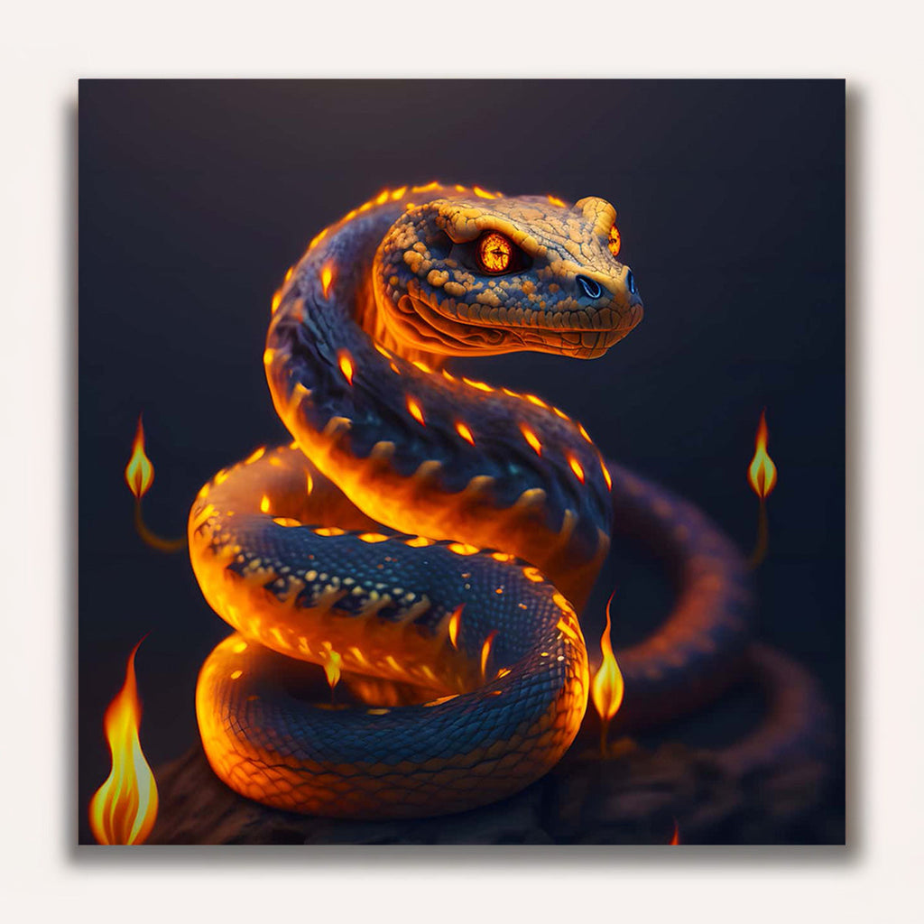 Paint by Numbers - Snake Orange