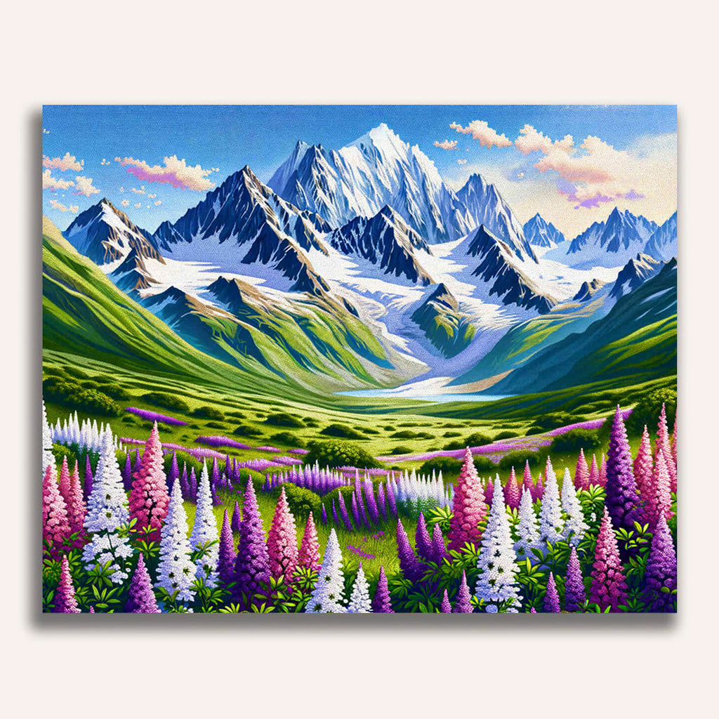 Paint by Numbers - Snow Covered Mountains