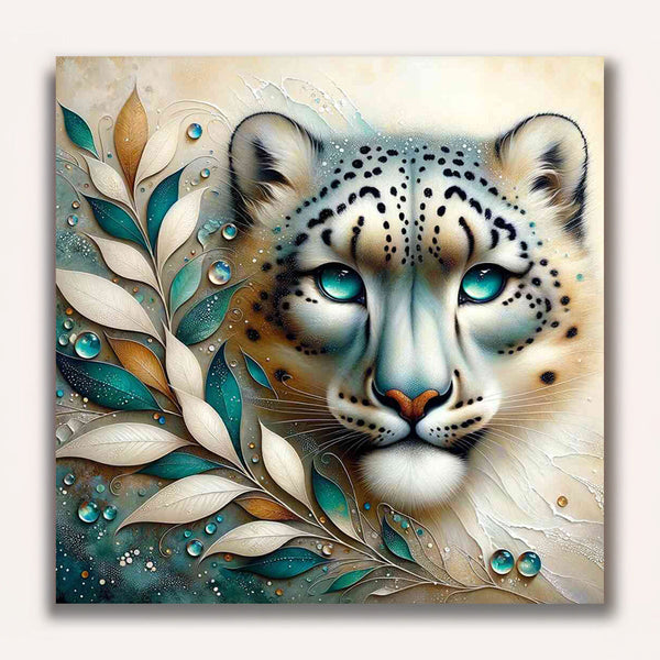 Paint by Numbers - Beautiful snow leopardess