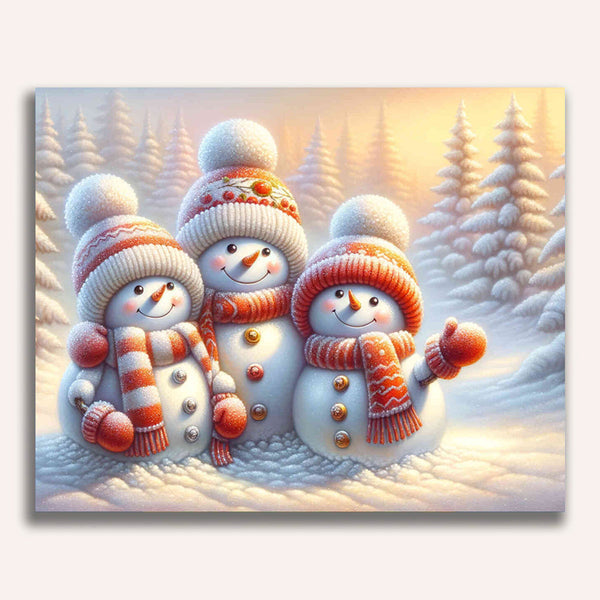 Paint by Numbers - Snowman Friends