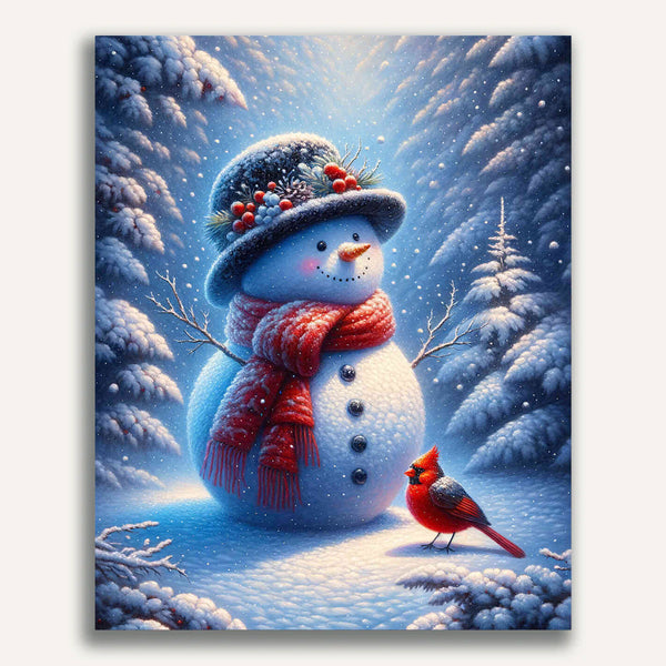 Paint by Numbers - Snowman in the Snowfall